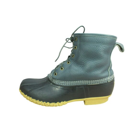 L.L. Bean Shoes Ll Bean Blue Leather 8 Fleece Lined Insulated Ankle